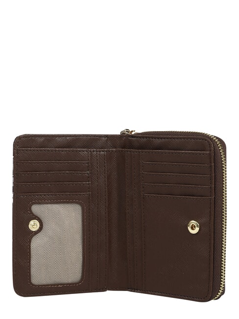 FASHIONOPOLY Portefeuille moyen, fermeture &eacute;clair chocolat - Portefeuilles Femme