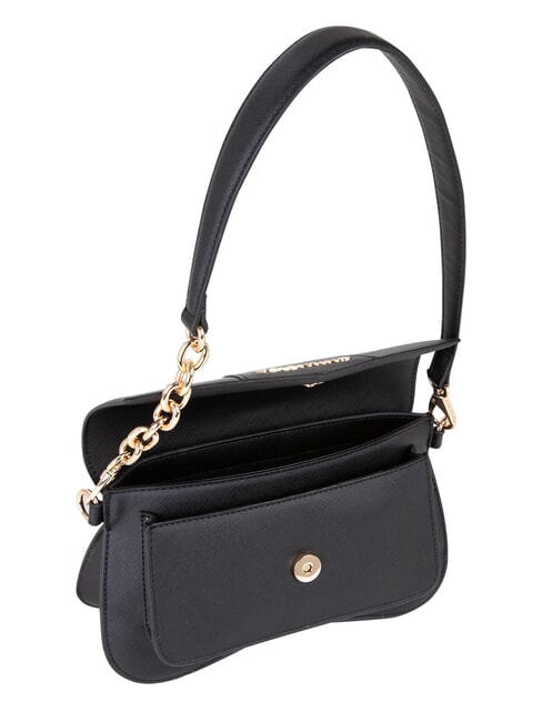 UNIKA Petit sac bandouli&egrave;re &agrave; rabat noir - Sacs pour Femme
