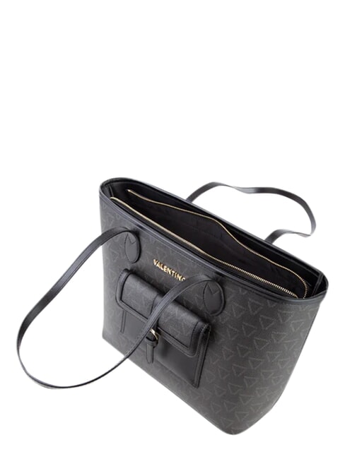 LIUTO Sac de courses avec poche noir/multicolore - Sacs pour Femme