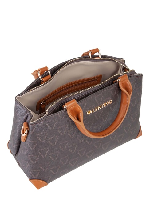 LADY RE Sac &agrave; main avec bandouli&egrave;re marron fonc&eacute;/cuir - Sacs pour Femme