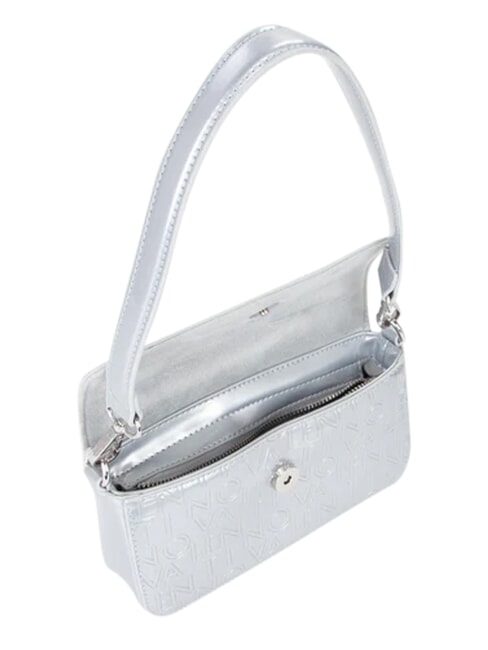 GERANIUM Mini sac bandouli&egrave;re &agrave; rabat argent - Sacs pour Femme