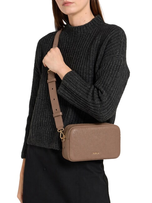 PETUNIA Mini sac &agrave; bandouli&egrave;re taupe - Sacs pour Femme