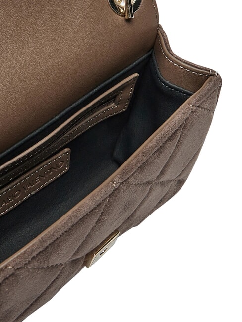 CHARLOTTE Mini sac bandouli&egrave;re &agrave; rabat taupe - Sacs pour Femme