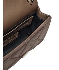 MARIO VALENTINO CHARLOTTE Mini sac bandouli&egrave;re &agrave; rabat taupe - Sacs pour Femme - 4