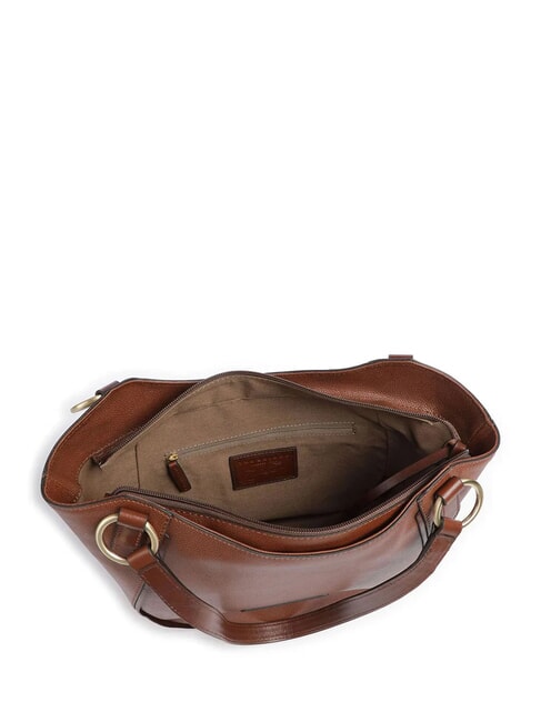 DOMITILLA  Sac bandouli&egrave;re en cuir MARRON - Sacs pour Femme