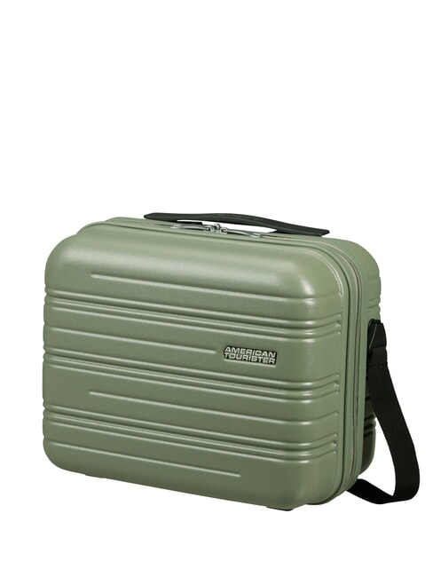 HIGH TURN &Eacute;tui rigide pour produits de beaut&eacute; avec bandouli&egrave;re kaki sauge mat - Trousses