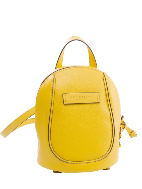 DOMITILLA Sac &agrave; dos en cuir jaune tournesol / or abb - Sacs pour Femme