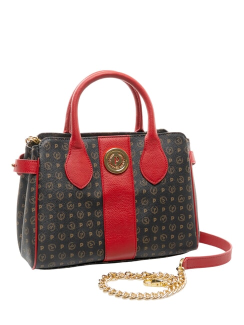 HERITAGE Sac &agrave; main avec bandouli&egrave;re laque noire - Sacs pour Femme