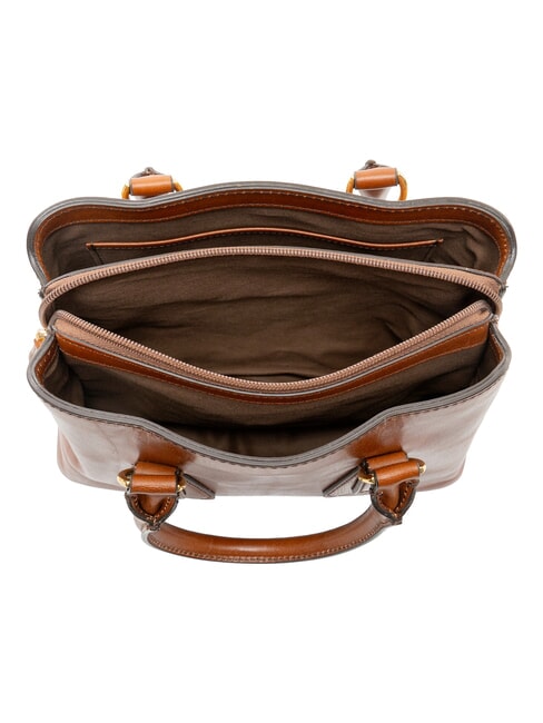 CECILIA Sac &agrave; main avec bandouli&egrave;re MARRON - Sacs pour Femme