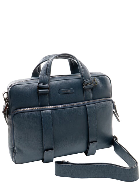 MODUS RESTYLING Mallette en cuir pour pc 14" bleu - Porte Documents Travail