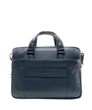 PIQUADRO MODUS RESTYLING Mallette en cuir pour pc 14" bleu - Porte Documents Travail - 3