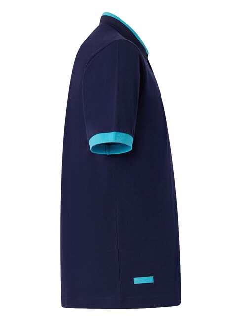 LOGO polo &agrave; manches courtes bleu marine - n&eacute;on b - chemise polo