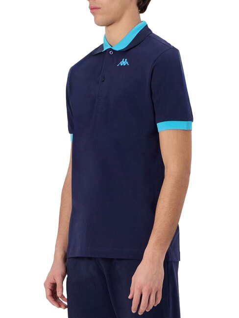 LOGO polo &agrave; manches courtes bleu marine - n&eacute;on b - chemise polo