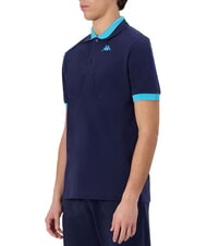 KAPPA LOGO polo &agrave; manches courtes bleu marine - n&eacute;on b - chemise polo - 2