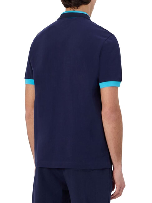 LOGO polo &agrave; manches courtes bleu marine - n&eacute;on b - chemise polo