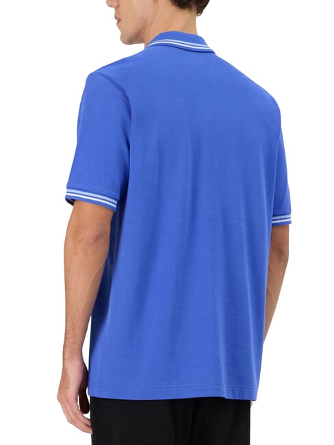 LOGO polo &agrave; manches courtes bleu royal - blanc - chemise polo