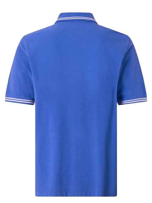 LOGO polo &agrave; manches courtes bleu royal - blanc - chemise polo