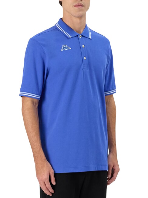 LOGO polo &agrave; manches courtes bleu royal - blanc - chemise polo
