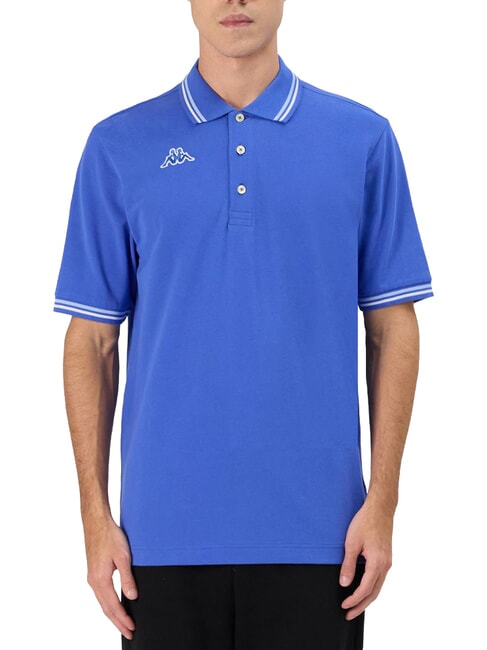 LOGO polo &agrave; manches courtes bleu royal - blanc - chemise polo