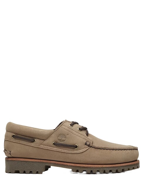 AUTHENTIC  Chaussures bateau en cuir taupe - Chaussures Homme