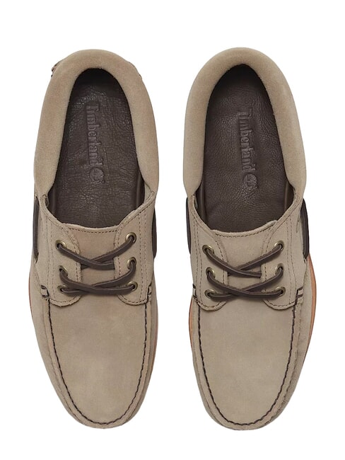 AUTHENTIC  Chaussures bateau en cuir taupe - Chaussures Homme