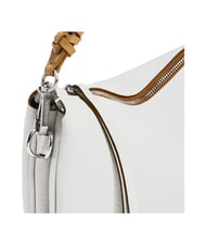GIANNI CHIARINI MIA Sac en cuir martel&eacute; avec bandouli&egrave;re nature blanche - Sacs pour Femme - 4
