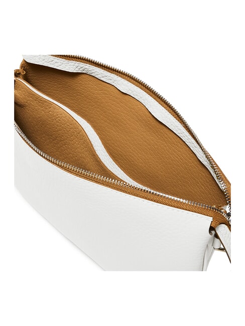 MIA Sac en cuir martel&eacute; avec bandouli&egrave;re nature blanche - Sacs pour Femme
