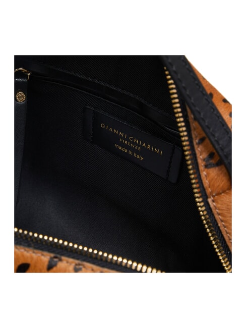 ALIFA Sac &agrave; main avec bandouli&egrave;re cognac noir - Sacs pour Femme