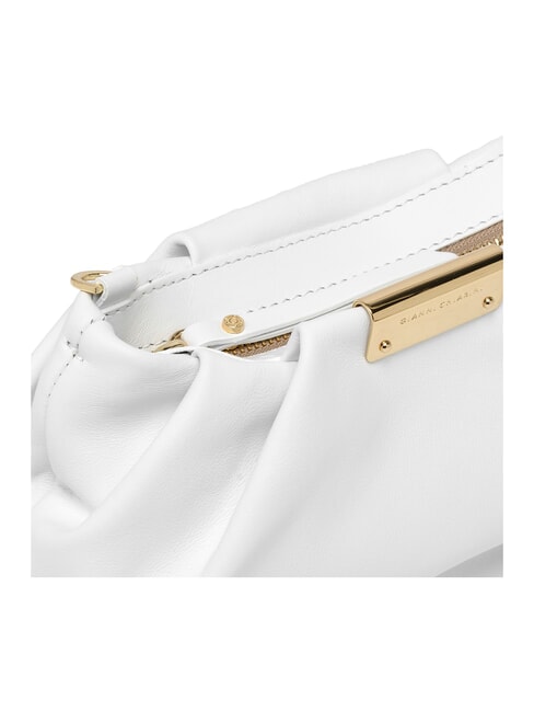 PERLA Pochette en cuir &agrave; cha&icirc;ne blanche - Sacs pour Femme