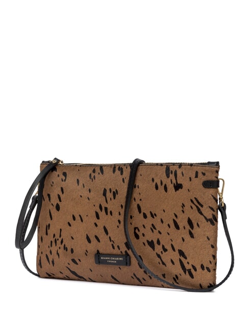 HERMY sac bandouli&egrave;re cognac noir - Sacs pour Femme