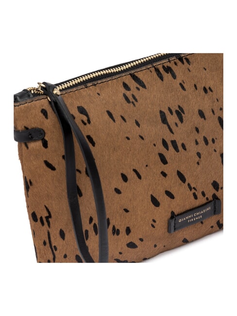 HERMY sac bandouli&egrave;re cognac noir - Sacs pour Femme