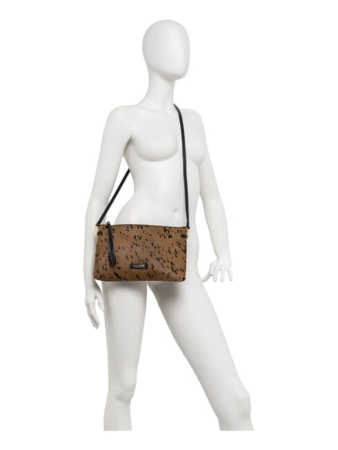 HERMY sac bandouli&egrave;re cognac noir - Sacs pour Femme