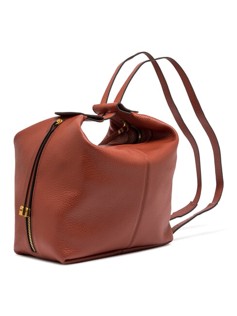 GUIA Sac &agrave; bandouli&egrave;re / Sac &agrave; dos en cuir rouge brique - Sacs pour Femme