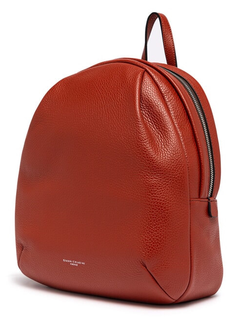 EMANUELA Sac &agrave; dos en cuir rouge brique - Sacs pour Femme