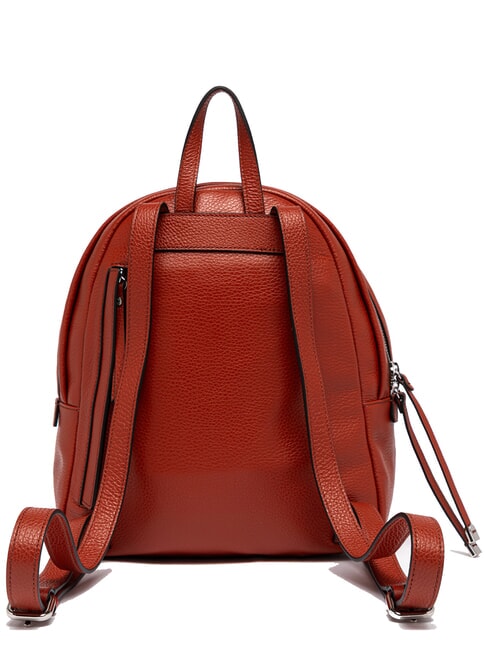 EMANUELA Sac &agrave; dos en cuir rouge brique - Sacs pour Femme