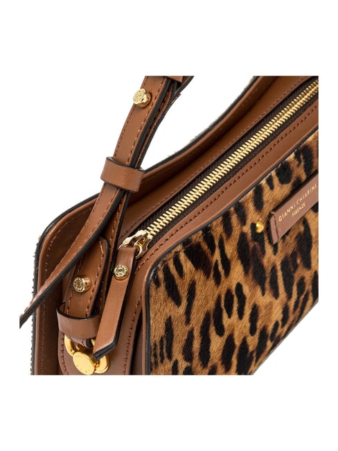 KEIRA Sac &agrave; main avec bandouli&egrave;re cuir de lynx - Sacs pour Femme