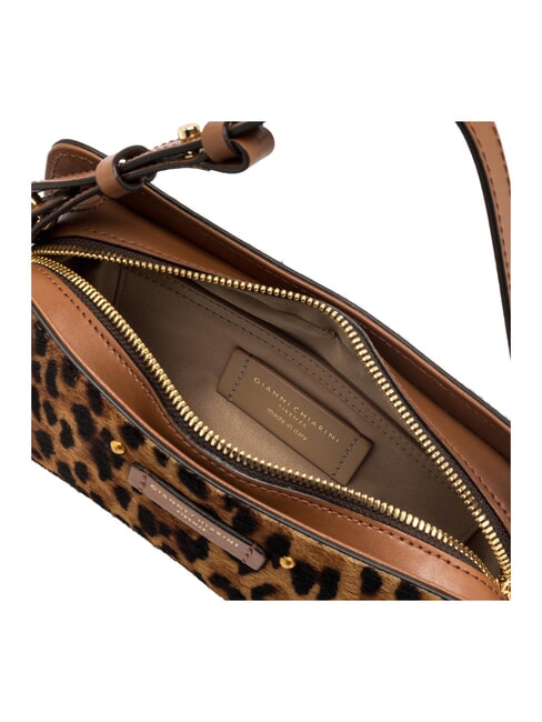 KEIRA Sac &agrave; main avec bandouli&egrave;re cuir de lynx - Sacs pour Femme
