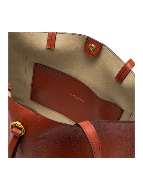EGLE Sac de courses en cuir rouge brique - Sacs pour Femme