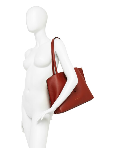 EGLE Sac de courses en cuir rouge brique - Sacs pour Femme