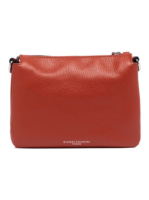 THREE  Mini sac bandouli&egrave;re, en cuir rouge brique - Sacs pour Femme