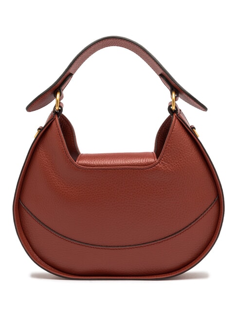 EDITH Sac &agrave; main en cuir avec bandouli&egrave;re rouge brique - Sacs pour Femme
