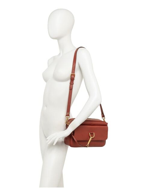 MARISOL Sac &agrave; bandouli&egrave;re en cuir rouge brique - Sacs pour Femme