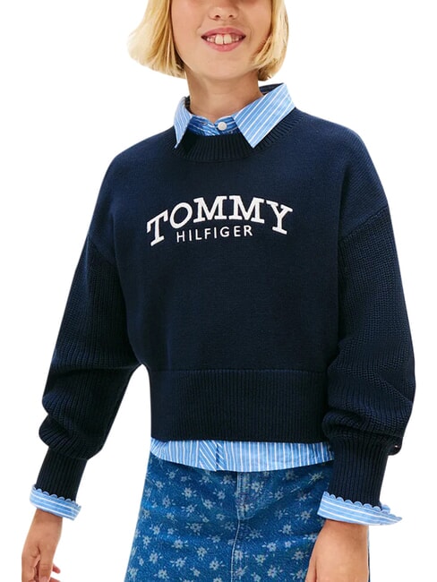 TH Pull &agrave; col rond pour filles ciel du d&eacute;sert - Pulls pour enfants