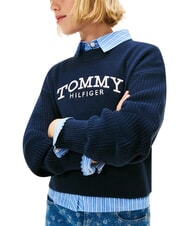 TOMMY HILFIGER TH Pull &agrave; col rond pour filles ciel du d&eacute;sert - Pulls pour enfants - 5