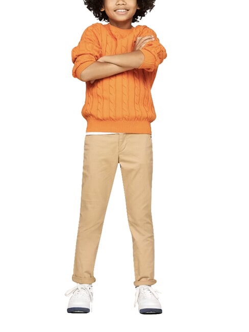 TH KIDS Pull en coton pour b&eacute;b&eacute; tonnerre orange - Pulls pour enfants