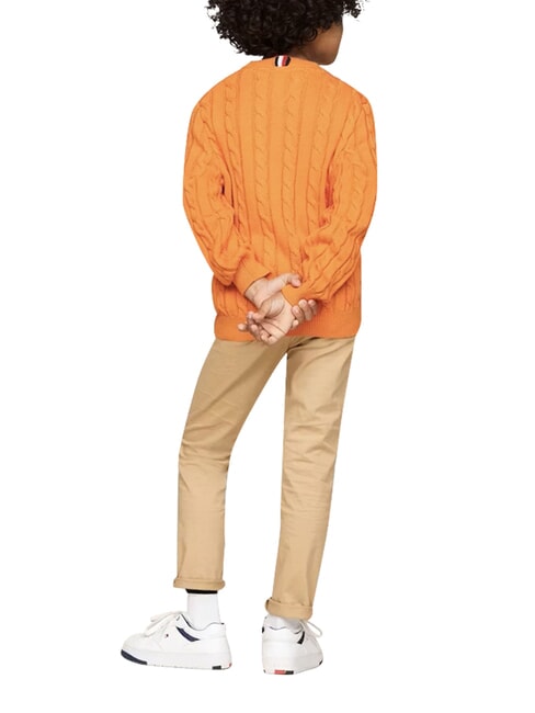 TH KIDS Pull en coton pour b&eacute;b&eacute; tonnerre orange - Pulls pour enfants