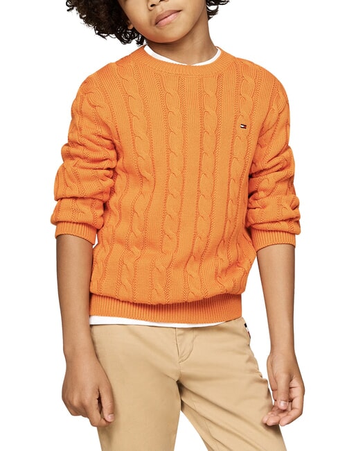 TH KIDS Pull en coton pour b&eacute;b&eacute; tonnerre orange - Pulls pour enfants
