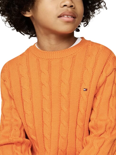TH KIDS Pull en coton pour b&eacute;b&eacute; tonnerre orange - Pulls pour enfants