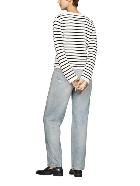 TH Gilet en coton, manches longues breton stp/ p&eacute;tale d'ivoire/ ciel du d&eacute;sert - Chandails pour femmes