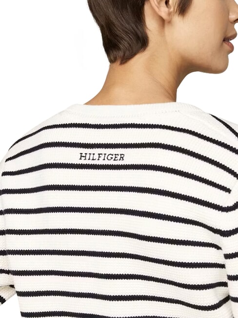 TH Gilet en coton, manches longues breton stp/ p&eacute;tale d'ivoire/ ciel du d&eacute;sert - Chandails pour femmes